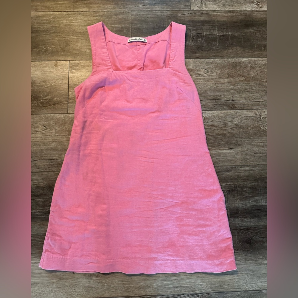 Abercrombie & Fitch Linen Mini Dress - Pink